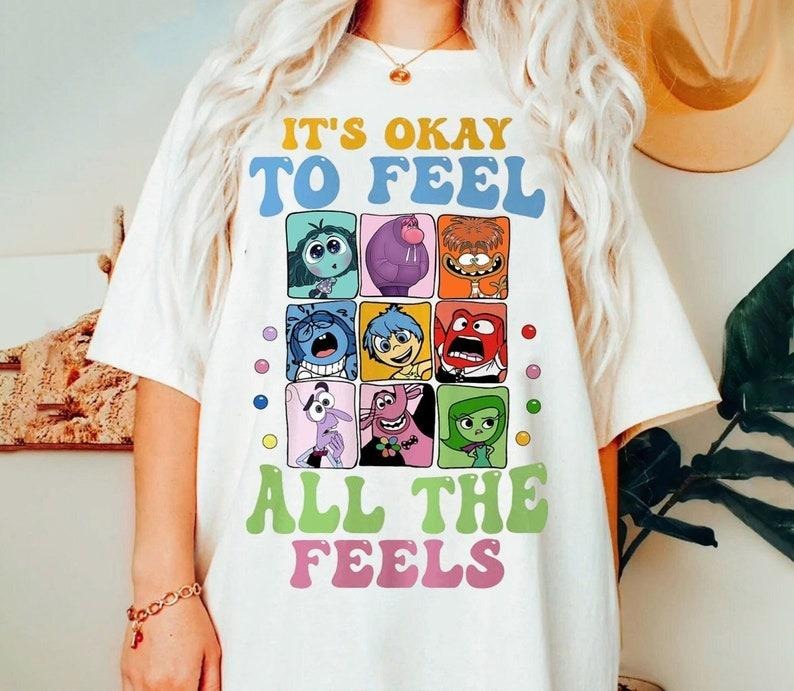 Inside Out Shirt, It'S Okay To Feel All The Feels Shirt, Mental Health Tee Hoodie, Sweatshirt | GrindPrints.com