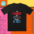 'Invisible Celebrity' Orange Blue Contrast 'I'M Famous' Social Media T-Shirts, Hoodie, Sweatshirt