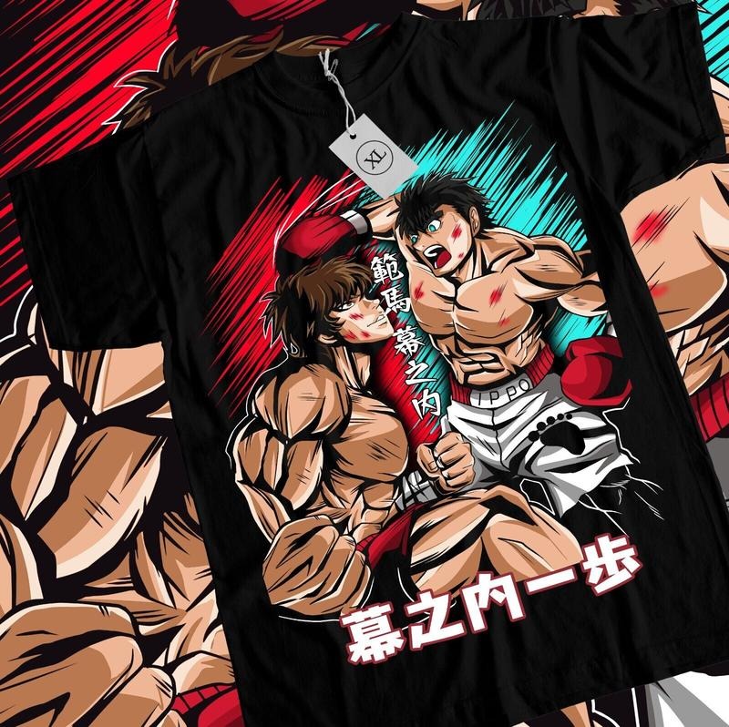 Ippo Vs Baki T-Shirt S-4XL Kamogawa Boxing Gym Ippo Baki Anime Sport Shirt Tshirt S-4XL Hoodie, Sweatshirt | GrindPrints.com