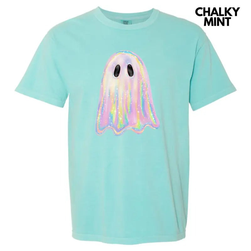 Iridescent Shimmer Ghost Comfort Colors T-Shirt 'NLB' Hoodie, Sweatshirt | GrindPrints.com