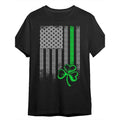 [Irish Green Line Print Tee] Irish Green Line Print Limited Edition Men's Cotton Crew Neck T-Shirt - 100% Cotton, Medium...