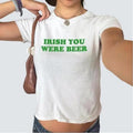 Irish You Were Beer Baby Funny St Patricks Day Shirt Lucky Shirt Her St Paddys Day Shirt Irish Baby Shamrock T-Shirts, Hoodie, Sweatshirt