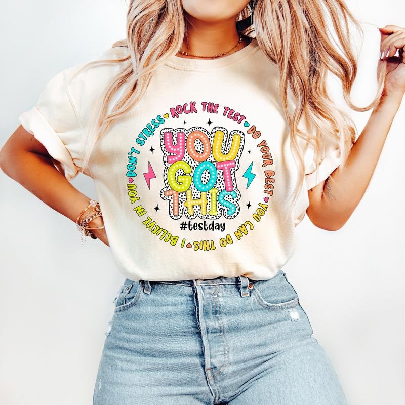 It? Test Day T-Shirt, You Got This Rock the Test Shirt, Test Day Dalmatian Dots T-Shirt, Test Day Shirt, Teacher Quotes...