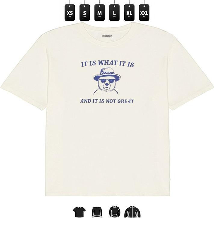 It Is What It Is And It Is Not Great Funny Tee l Unisex T-Shirt, Gifts Hoodie, Sweatshirt | GrindPrints.com