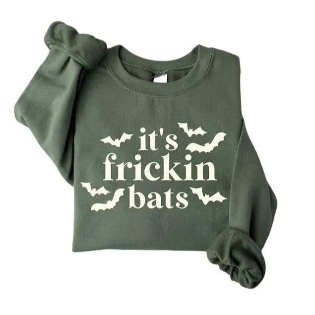 It's Frickin Bats Sweatshirt, Halloween Sweatshirt, Spooky Season, Halloween Crewneck, Funny Halloween Tee, Scary...