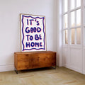 It's Good To Be Home Art Print, Retro Art Colourful Wall, Hallway Wall Decor, Cosy Art Do, Gifts For Teens Girl Women...
