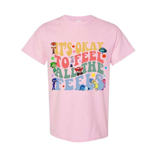 It's Okay To Feel All The Feels Shirt, Mental Health Shirt, Inclusion Shirt, Full Color, Full Size Classic Cotton Hoodie,...