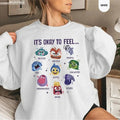It's Okay To Feel All the Feels Sweatshirt, Mental Health Sweatshirt, Inside Out 2 Sweatshirt, Movie Sweater, Emotional...