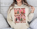 It's The Most Wonderful Time Of The Year Christmas Sweatshirt, Santa Claus Shirt, Vintage Reindeer Snowman, Retro, Unisex...
