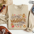 It's The Most Wonderful Time Of The Year Sweatshirt, Cute Gingerbread Christmas Family Gingerbread Holiday Sweatshirt for...