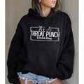 It's a Throat Punch Kinda Day Throat Punch, Funny Hoodie Casual Street Style Fleece Fabric Pullover Hooded Sweatshirt for...