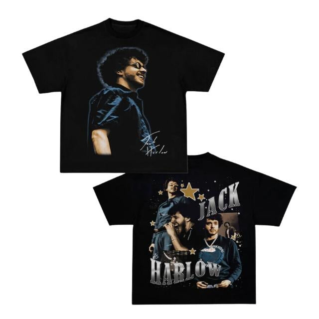 JACK HARLOW TEE, Double Sided Prints Vintage T-Shirt, Graphic Tee Shirt, Unisex T-Shirt, Gift For Him, Crewneck Short...