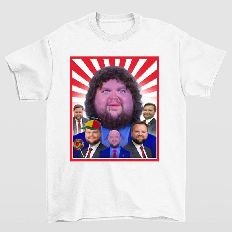 JD Vance Face Meme T-Shirt Highlighting Iconic and Humorous Design Hoodie, Sweatshirt | GrindPrints.com