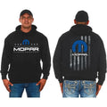 JH DESIGN GROUP Men's Mopar Pullover T-Shirt Hoodie American Flag 2 Sided Hoodie Classic Cotton Sweatshirt | GrindPrints.com