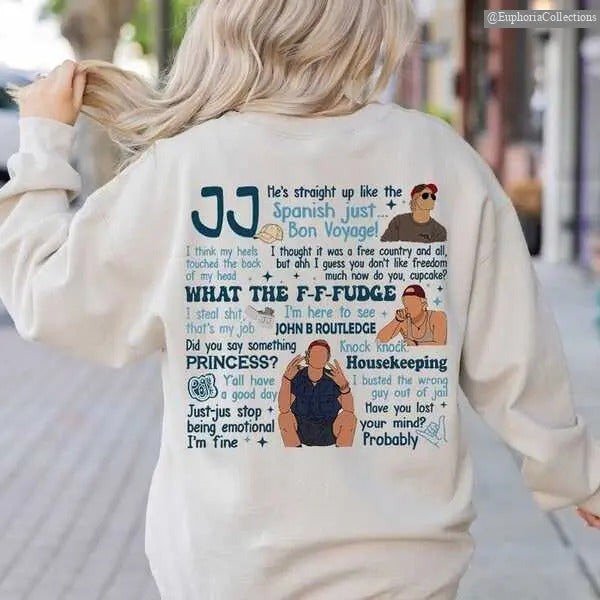 JJ Maybank Vintage Blue Shirt, Homage 90s JJ Maybank Outer Banks Fan Tee, Y2K Movie Character Shirt, Gift for Women and...