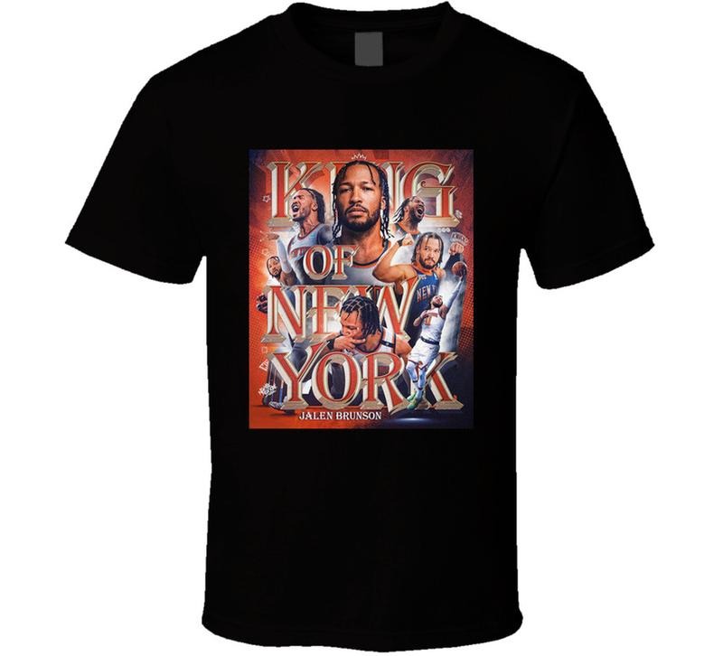 Jalen Brunson King Of New York Fan T-Shirt, 100% Cotton Unisex T-Shirt, Gift For Fan Hoodie, Sweatshirt | GrindPrints.com