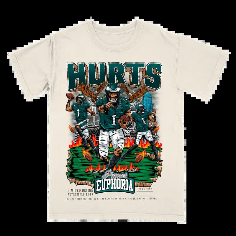 Jalen Hurts V2 Tee Gift For Fan - Men's Casual T-shirt - Menswear Hoodie, Sweatshirt | GrindPrints.com