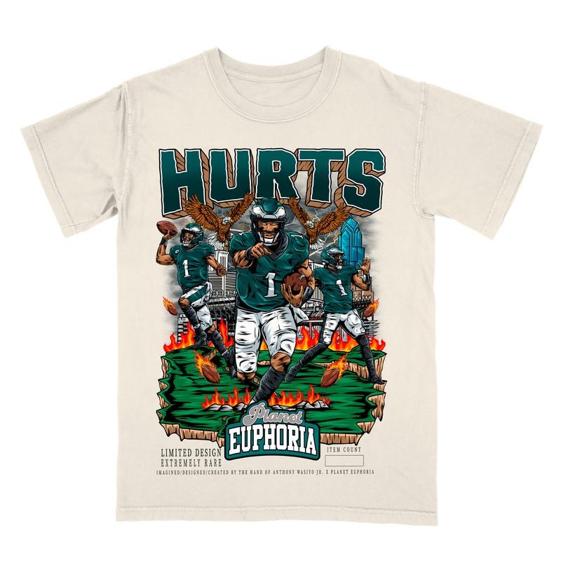 Jalen Hurts V2 Tee Hoodie, Sweatshirt | GrindPrints.com