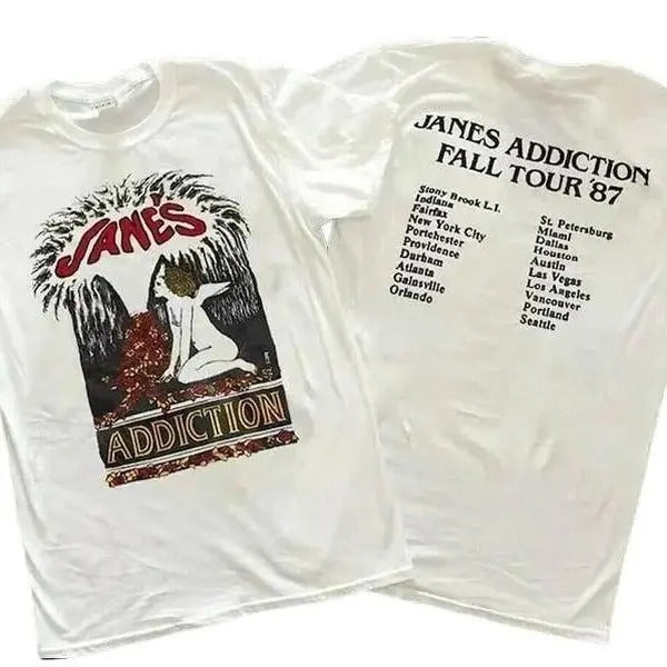 Jane's Addiction Fall Tour 87 Unisex Menswear T-Shirt Hoodie, Sweatshirt | GrindPrints.com