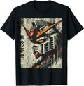 Japanese Mecha Robot Head Vintage Anime Art T-Shirt | Unisex Cotton Tee Gift, Crewneck, Short Sleeve Hoodie, Sweatshirt