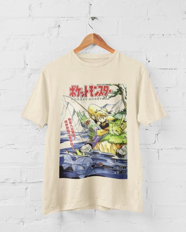Japanese Retro Vintage Pocket Monsters Cover Graphic Tee Anime T-shirt Gift Idea Present For Him For Her Hoodie, Sweatshirt