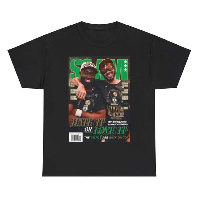 Jayson Tatum Jaylen Brown Vintage Cover Tee T-Shirt, Gift For Fan Hoodie, Sweatshirt | GrindPrints.com