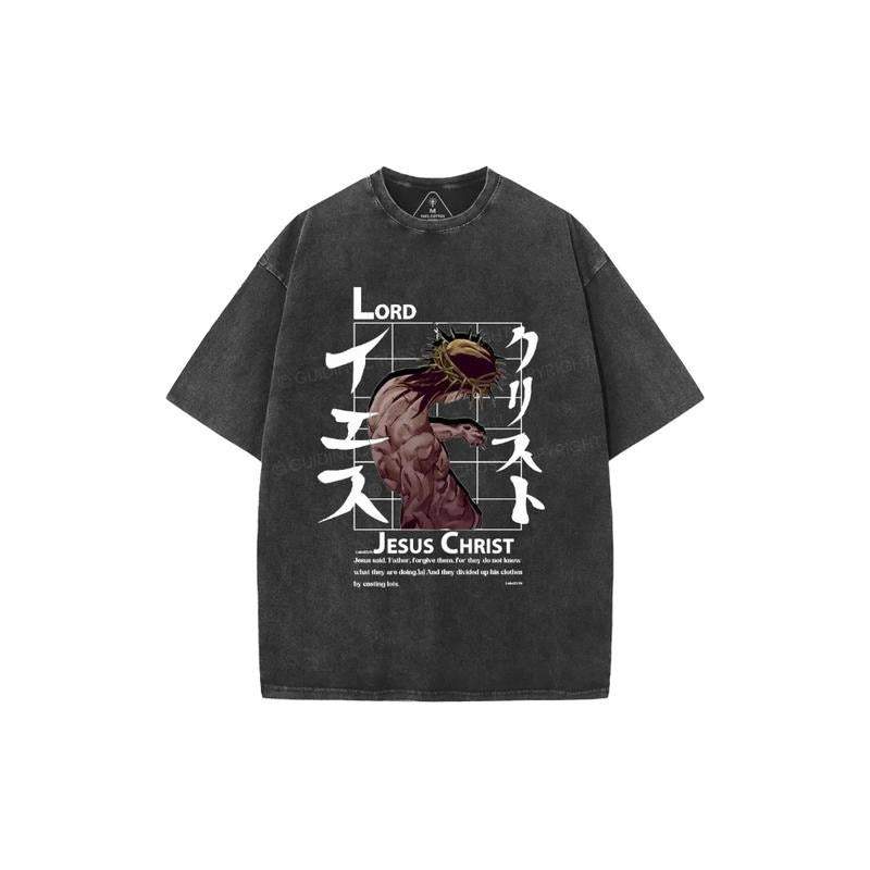 Jesus Christ Christian Comfy T-Shirt Pure Cotton Fabric Casual Streetstyle Crew Neck Short Sleeve Soft-Washed T-Shirt...