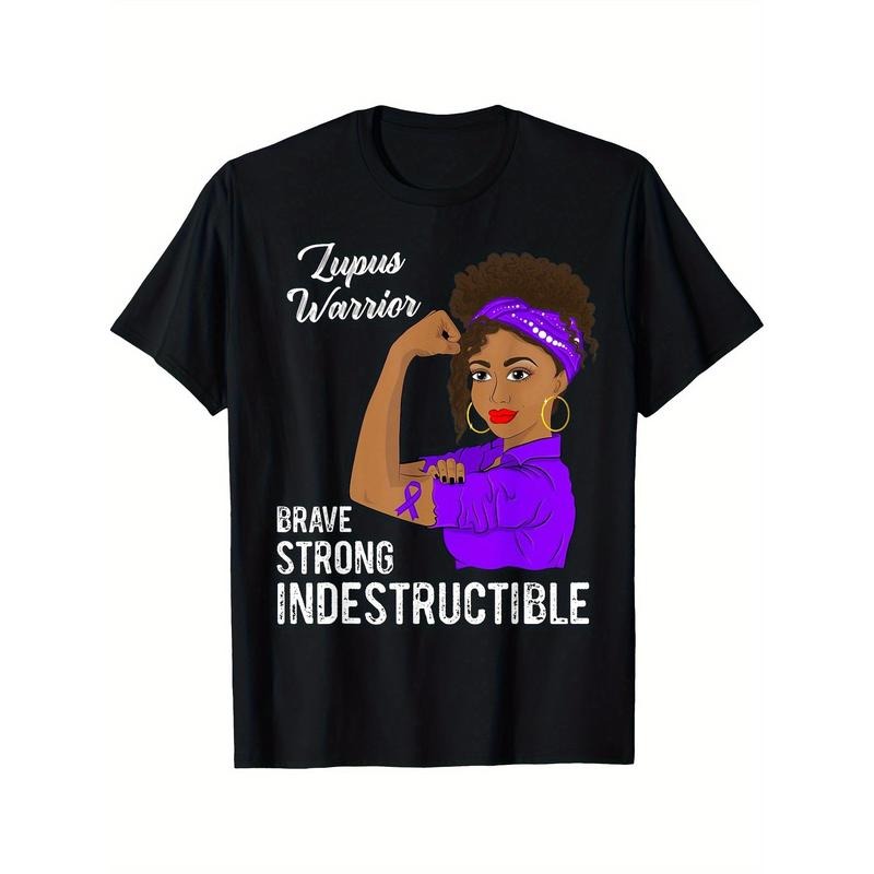 Jesus Christ God Lupus Warrior Lupus Fighter Lupus Awareness T-shirt Comfortable, Casual Short Sleeve, Daily Wear, All...