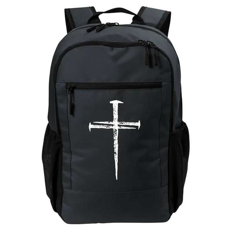 Jesus Christ My Savior Die For My Sins 3 Nails Cross Christian Catholic Daily Commute Backpack T-Shirts, Hoodie, Sweatshirt