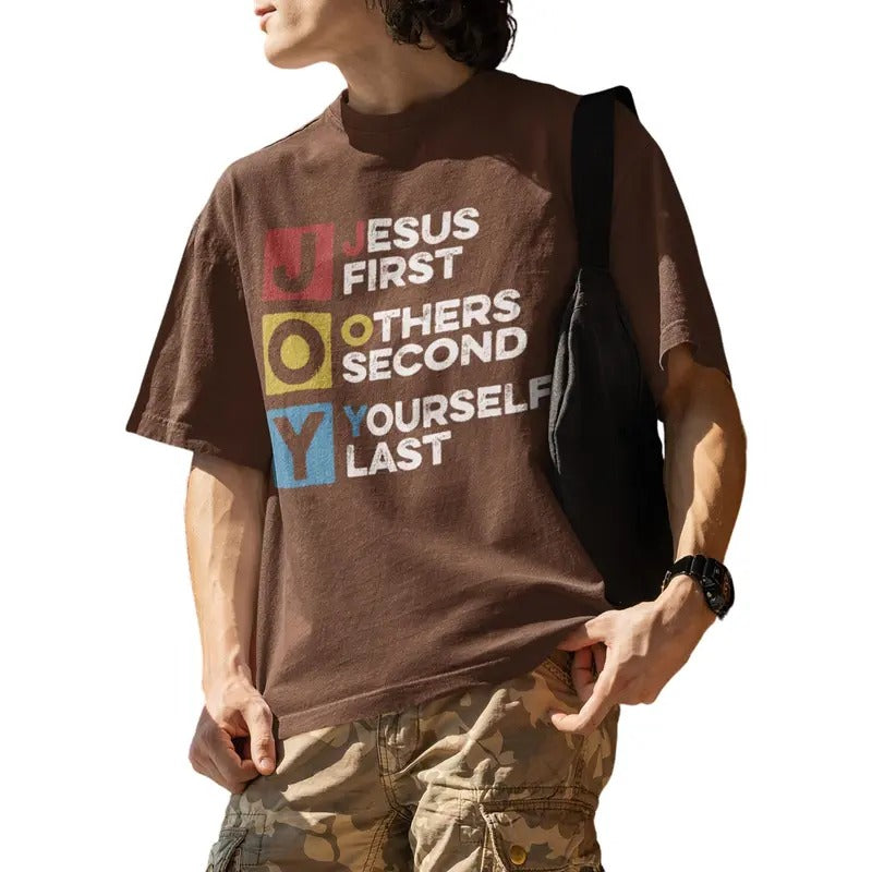 Jesus First Other Second Yourself Last Christian Joy Acronym T-Shirt Hoodie, Sweatshirt | GrindPrints.com
