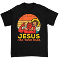 Jesus Has Your Back Jiu Jitsu Retro Christian T Shirt Fun and Inspirational Design Hoodie, Sweatshirt | GrindPrints.com