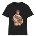 Jesus Holding Moo Deng the Hippo Joke Tee_Cotton T-Shirt, Perfect Tee, Gifts For Boyfriend and Girlfriend T-Shirt Hoodie,...