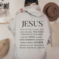 Jesus Hoodie, Christian Apparel, Names of Jesus, Words on Back Hoodie, Trendy Jesus Hoodie, Oversized Hoodie, Christian ...
