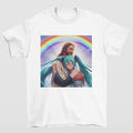 Jesus Hugging Hatsune Miku T Shirt Fun and Quirky Design for Anime and Faith Enthusiasts Hoodie, Sweatshirt | GrindPrints.com