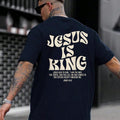 Jesus Is King Bible Verse John Christian God Religious Shirt Cotton Casual Street Style Crew Neck Short Sleeve T-Shirt...