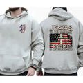 Jesus Is My Savior Trump Is My President 2-Side T-shirt Sweatshirt Hoodie, 2024 Election Hoodie, MAGA Hoodie, Comfort...