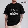 Jesus Is The Answer Shirt Casual Style Crew Neck Short Sleeve T-Shirt Tops Trendy for Unisex, Perfect Gift Hoodie, Sweatshirt