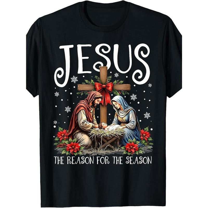 Jesus Is The Reason" Vintage-Inspired Cotton T-Shirt for Men
