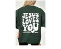 Jesus Loves You Christian Hoodie, Bible Verse Hoodie, Aesthetic Christian Sweatshirts Cotton Menswear T-Shirts