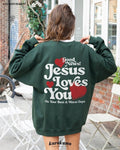 Jesus Loves You Christian Mental Health Crewneck Preppy Faith Based Sweatshirt Y2K Christian Clothes Religious Indie...