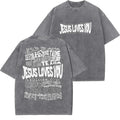 Jesus Loves You Unisex Washed T-Shirt, Christian t shirts, Vintage 90s Graphic Tee, Gift Top Womenswear...