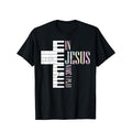 Jesus Name I Play Piano Christian Pianist Men T-Shirt Selected pure cotton interesting design DIY short sleeve t-shirt...