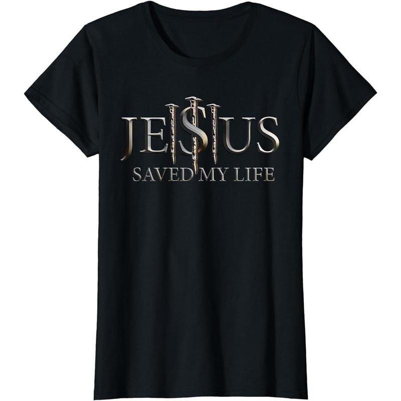 Jesus Saved My Life Christian Religious Believer Men Women T-Shirt Made in USA Hoodie, Sweatshirt | GrindPrints.com