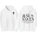 Jesus Saves John 316-17 Front and Back Print Christian Pullover Hoodie Full Color Belief in Jesus Christ Sweatshirt...
