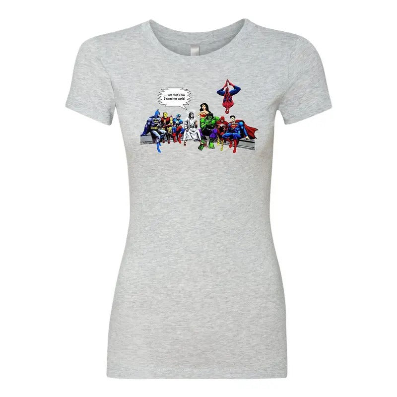 Jesus Superheroes And That's How I Saved The World Women's T-Shirt Hoodie, Sweatshirt | GrindPrints.com