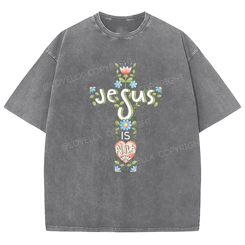 Jesus Unixes Washed T-Shirt, Christian Jesus  t shirts, Vintage 90s Graphic Tee Gift Cotton Top, Mineral color Hoodie,...