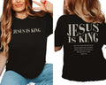 Jesus is King 2 sided T-shirt, Christian Bible Verse Shirt, Christian Streetwear Faith Based Apparel, Religious Apparel...