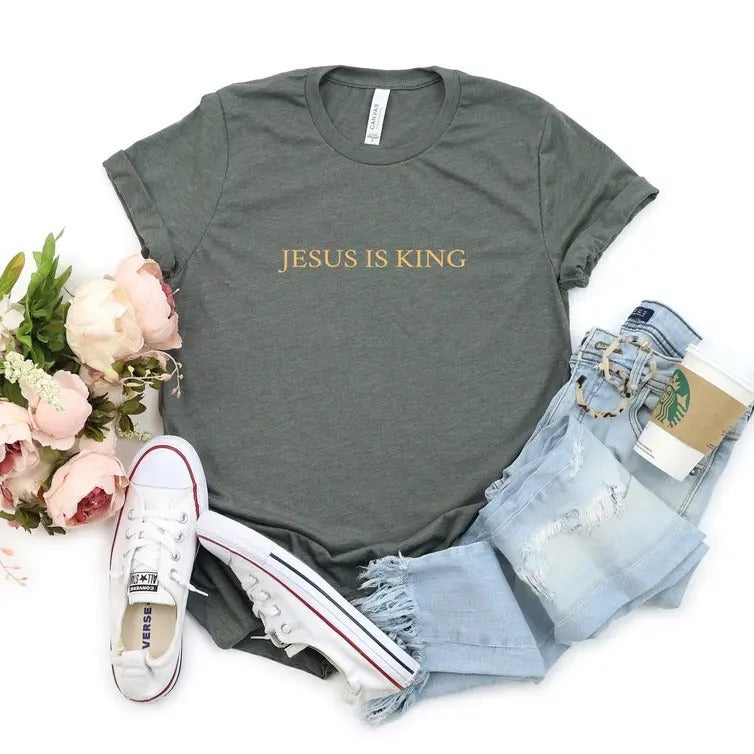 Jesus is King T-shirt, Christian Apparel, The King Is Coming, Faith Clothing, Christian T-Shirt, Christian Gift, Comfort...