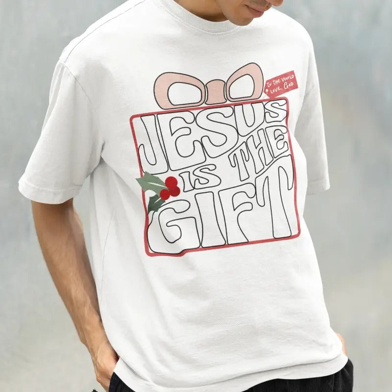 Jesus is the Gift, Christmas T Shirt, Christian Shirt for Christmas, Unisex T Shirt Hoodie, Sweatshirt | GrindPrints.com