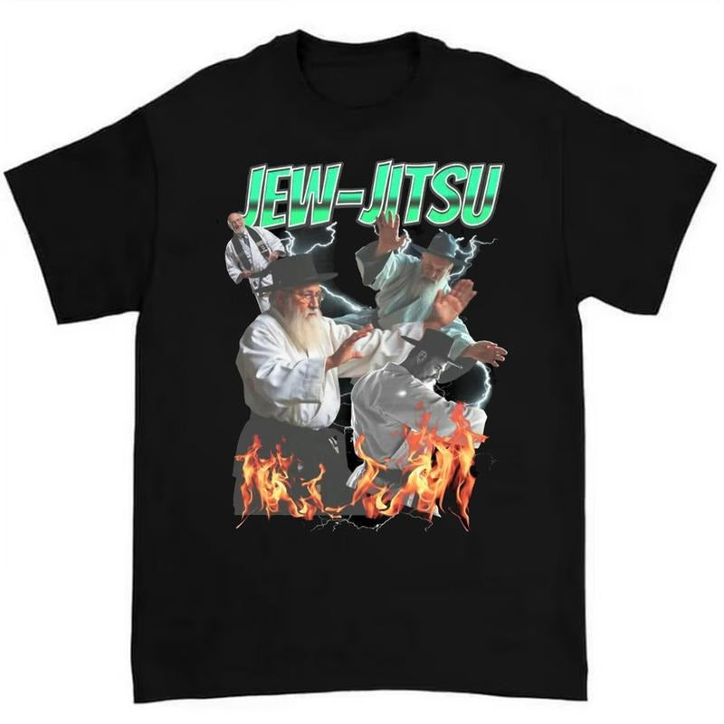 Jewish Meme Shirt Featuring Jew-Jitsu Tee Perfect for Ironic and Y2K Humor Fans Hoodie, Sweatshirt | GrindPrints.com